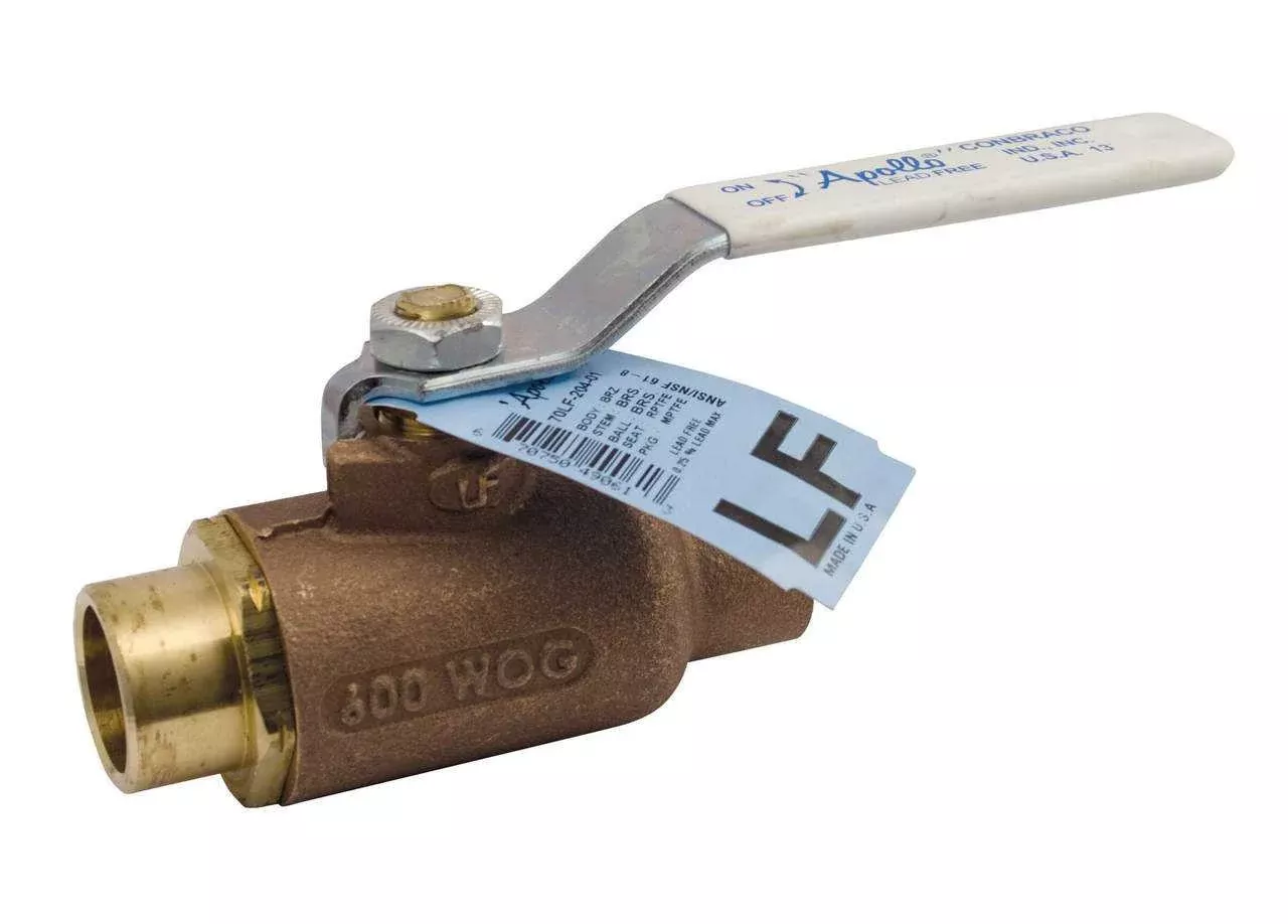 1-1/2" Apollo 70LF-207-01 - Lead Free, Solder End, Bronze Ball Valve