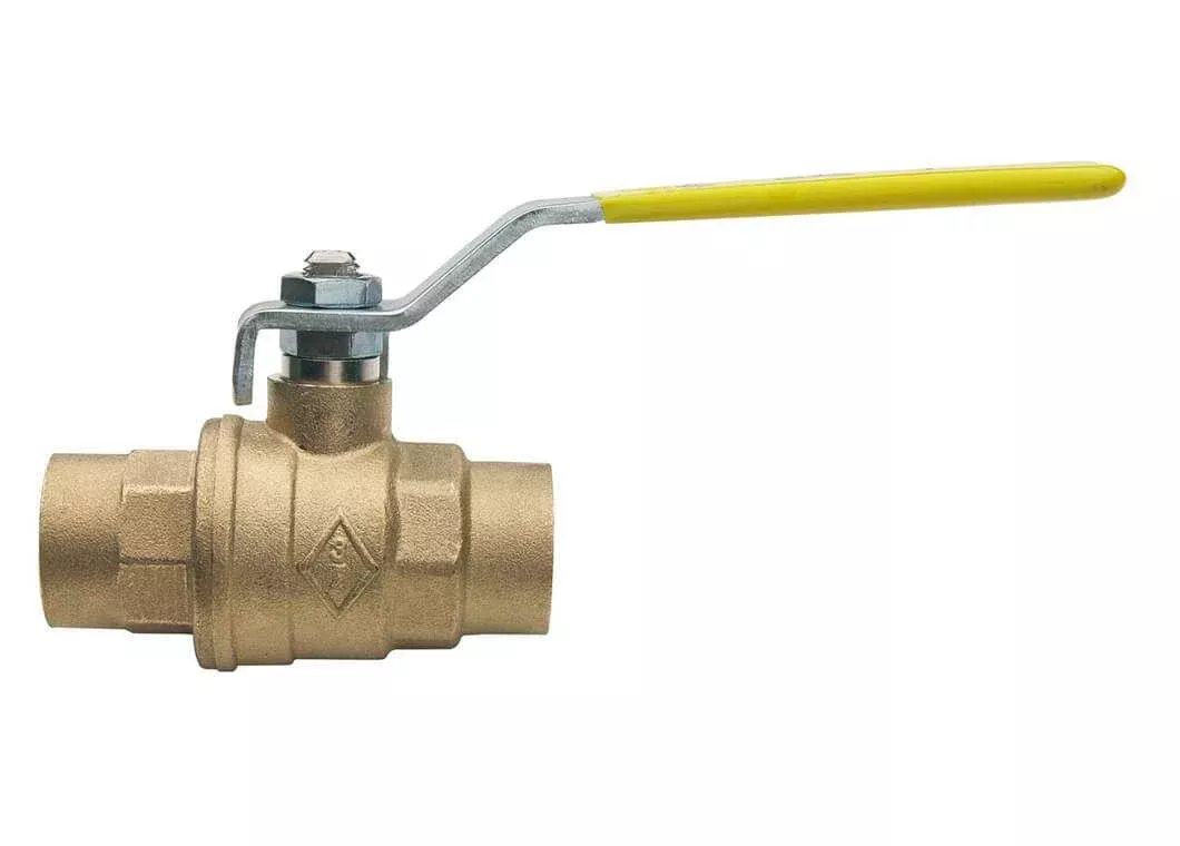 1-1/2" Bonomi 1715 - Brass, Full-Port, Solder Ends, Ball Valve