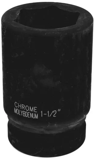 1-1 /2 Inch 6 Point Deep Well Impact Socket - 1 Inch Drive
