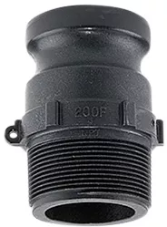 1 Inch F Series Cam Lock Male Adapter for Polypropylene Liquid Transfer Systems
