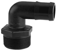 1 Inch x 1 /2 Inch Poly 90-Degree Elbow with Male Pipe Thread and Hose Barb Connection