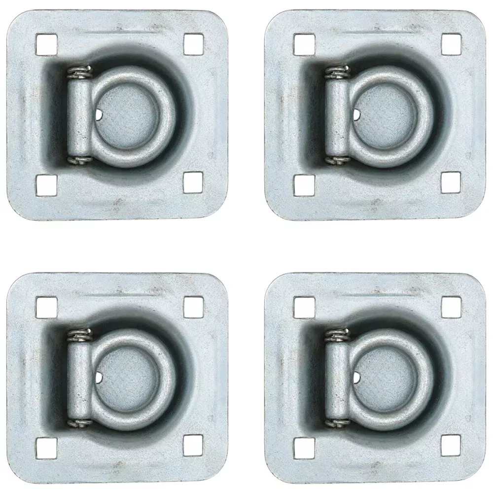 4 Recessed D-Rings for Van Cargo Container Truck Trailer Tie Down Anchor Point
