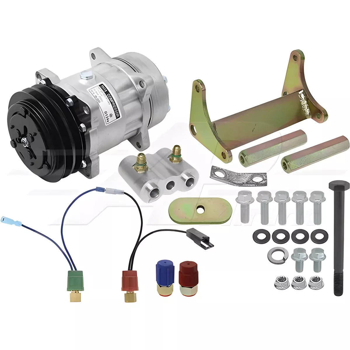 Air Conditioning Conversion Kit for John Deere 2950, 2955, 3155 - A6 to Sanden Style
