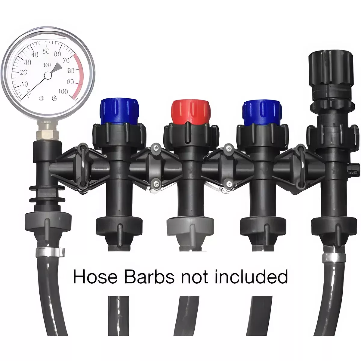 Combo-Rate Manifold Assembly For ATV W/O Barbs & Gauge - 3 Outlet