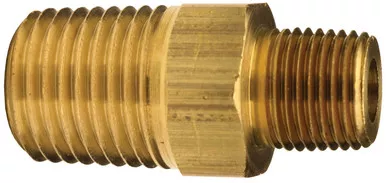 Dixon 3791208C 3/4' x 1/2" NPTF Brass Reducer Hex Nipple
