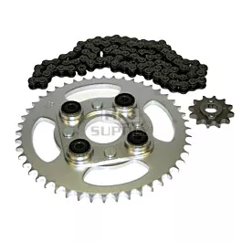 Honda ATC 125M Chain and Sprocket Set for 1986-1987 models.