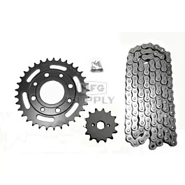 Honda CMX250 Rebel Chain and Sprocket Set for 1985-2015.