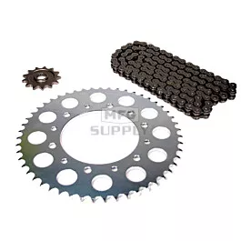 Honda CR125R and CR125 Chain and Sprocket Set for 1987-1999, 2002-2003.