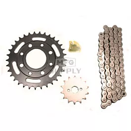 Honda Night Hawk CB250 Chain and Sprocket Set for 1991-2008.