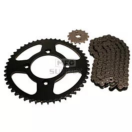 Honda XR100R Chain and Sprocket Set for 1985-2003.