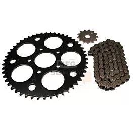 Honda XR200R Chain and Sprocket Set for 1981-1983.