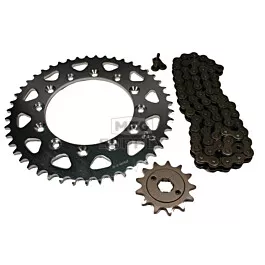 Honda XR200R Chain and Sprocket Set for 1986-2003.
