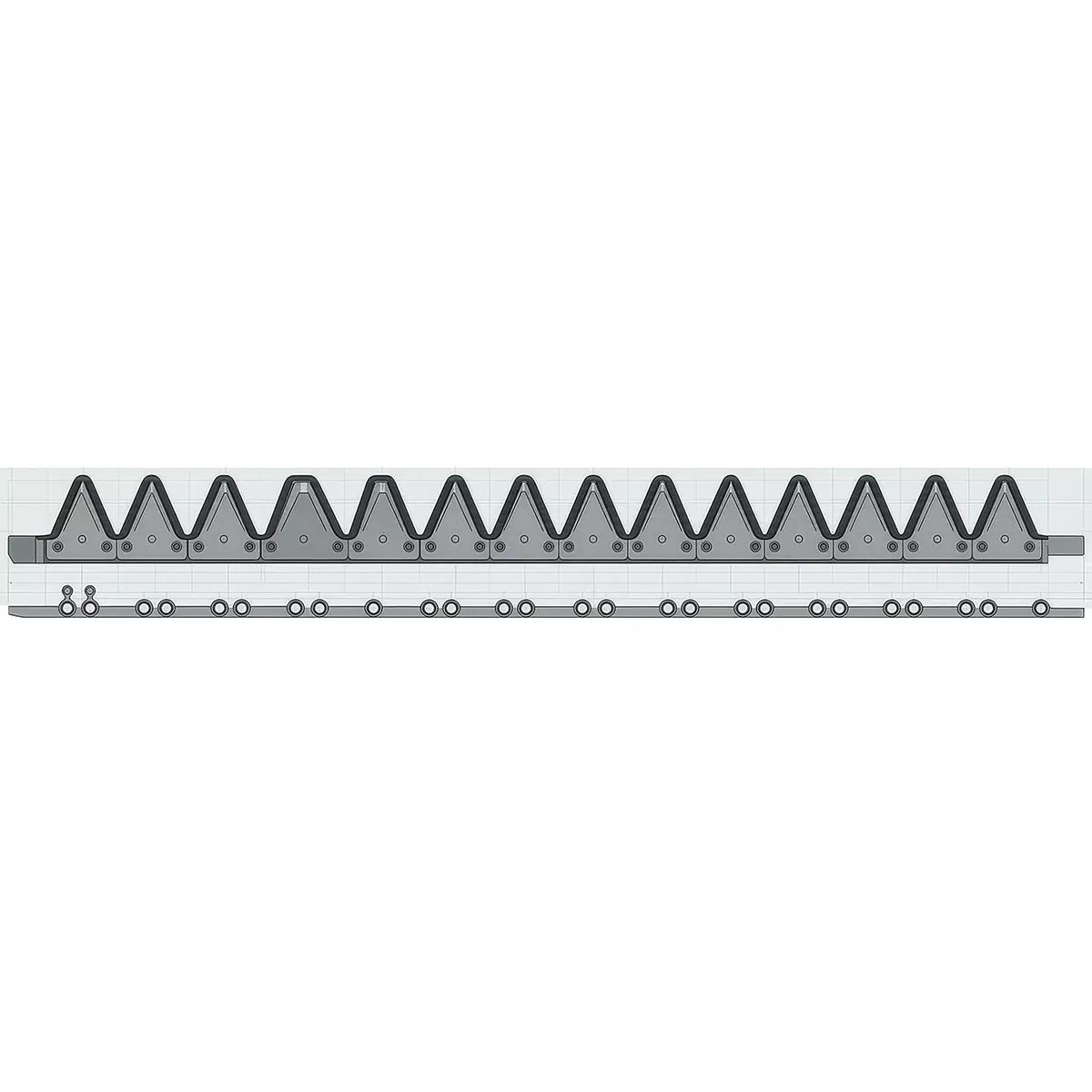 JD AH226582 40’ TAIL SEGMENT LH 4 SERRATION MEGAOOTH - DOUBLE DRIVE