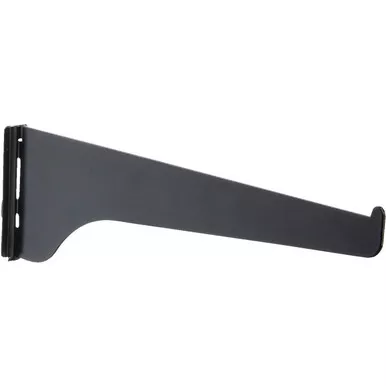 Knape & Vogt 180 Series 8 In. Black Steel Regular-Duty Single-Slot Shelf Bracket 180 BLK 8 211176