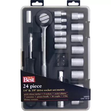 SIM Supply, Inc. 24pc Met 3-8" Socket Set 328553 328553