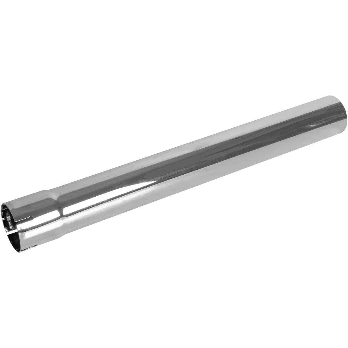Universal Exhaust Stack Pipe - 2-3/4" x 24", Straight, Chrome