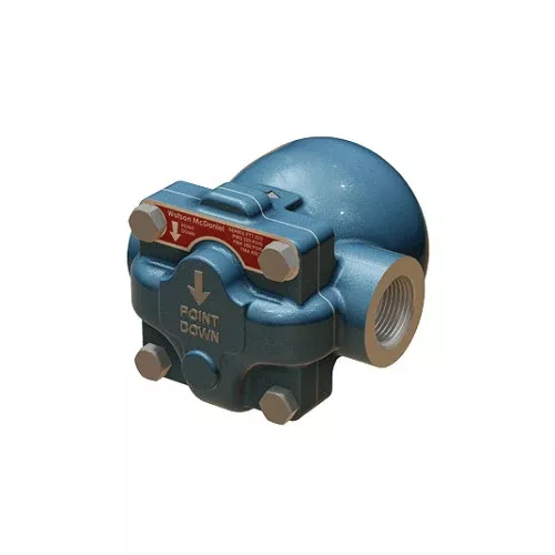 Watson McDaniel FTT Series Float & Thermostatic Steam Trap, Ductile Iron Body, 225 PSIG PMO, In-Line Pipe, 1/2", 3/4", 1", 1" NPT/150# Flange