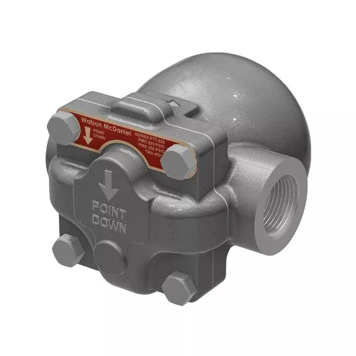 Watson McDaniel FTTS Series Float & Thermostatic Steam Trap, 316 Stainless Steel Body, 65 PSIG PMO, In-Line Pipe, 1/2", 3/4", 1" Socket Weld