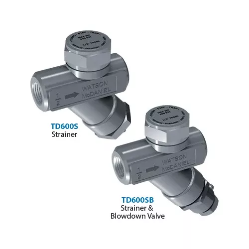Watson McDaniel TD600S Series Standard Thermodynamic Steam Trap, WM-TD600S, 1/2", 3/4", NPT, Non-Repairable With Strainer, Stainless Steel 420F