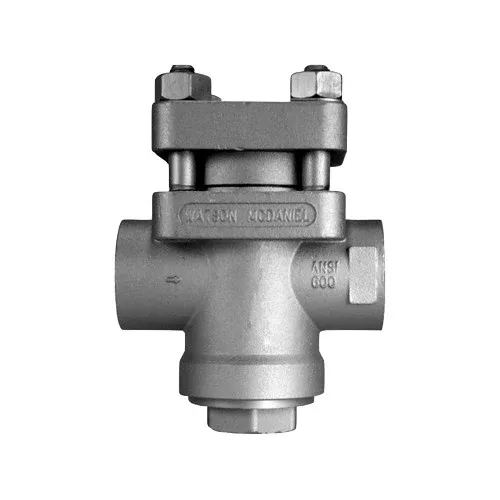 Watson McDaniel TD900S Series Thermodynamic Steam Trap, 1/2", 3/4", 1" NPT, High-Pressure Internal Strainer & Blowdown Valve, Repairable In-Line, Low Carbon Chrome-Moly