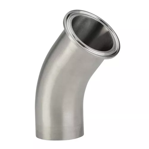 Wayland Ind. W4L2KM Clamp x Butt Weld 45° Elbow 304 Stainless Steel