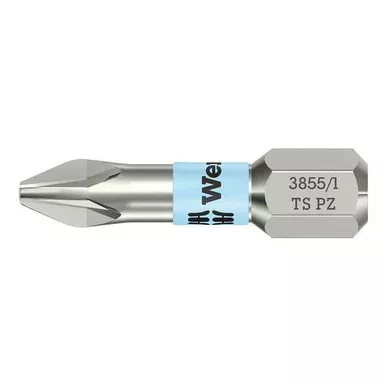 Wera Torsion Bit,SAE,1-4",Hex,No 2,1",SS 05071021001