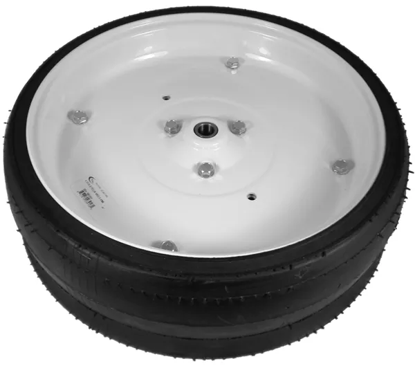 White Steel Planter Gauge Wheel with Rubber Tire for John Deere Planters