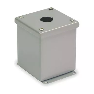 Wiegmann PushButtonEnclosure,30mm,1Hole,CarbSteel PBXD1