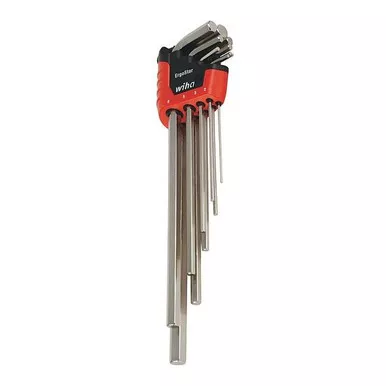 Wiha 9 Piece Metric L-Shape Hex Key Set, 35297 35297