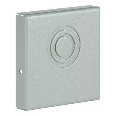 Wireway, End Cap, 4 in W, 4 in H, 1 in L, With Knockouts, Steel, GrayE0404