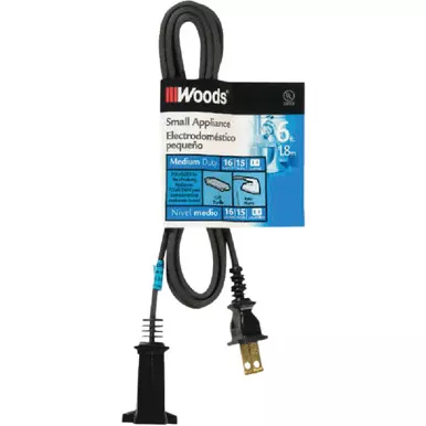 Woods 6 Ft. 16-2 15A Heater & Appliance Cord 292 516258