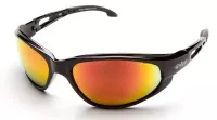 Wraparound Safety Glasses with Red Mirror Lens for Farm and Agricultural Work