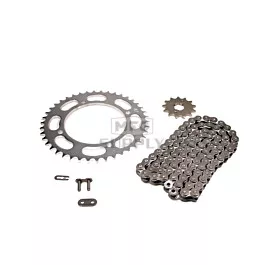 Yamaha Raptor 350, YFM350R Chain and Sprocket Set for 2004-2013.